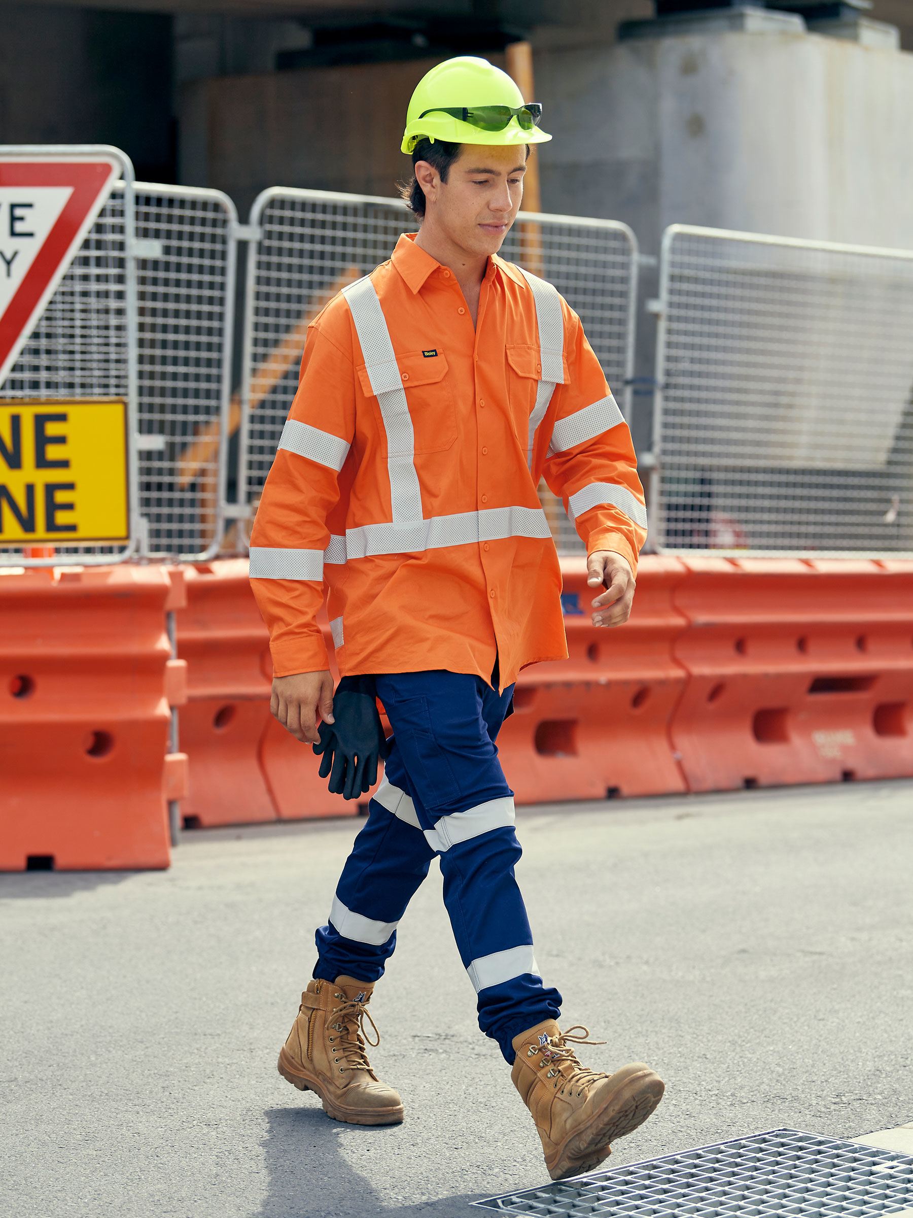 PCA Taped Hi Vis Cool Lightweight Drill Shirt main image 0