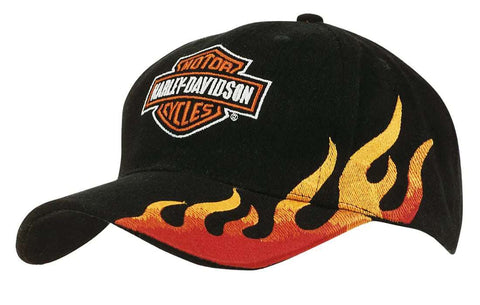 Cap with Flame Embroidery - Premium Cap from - Just $12.95! Shop now at Faster Workwear and Design