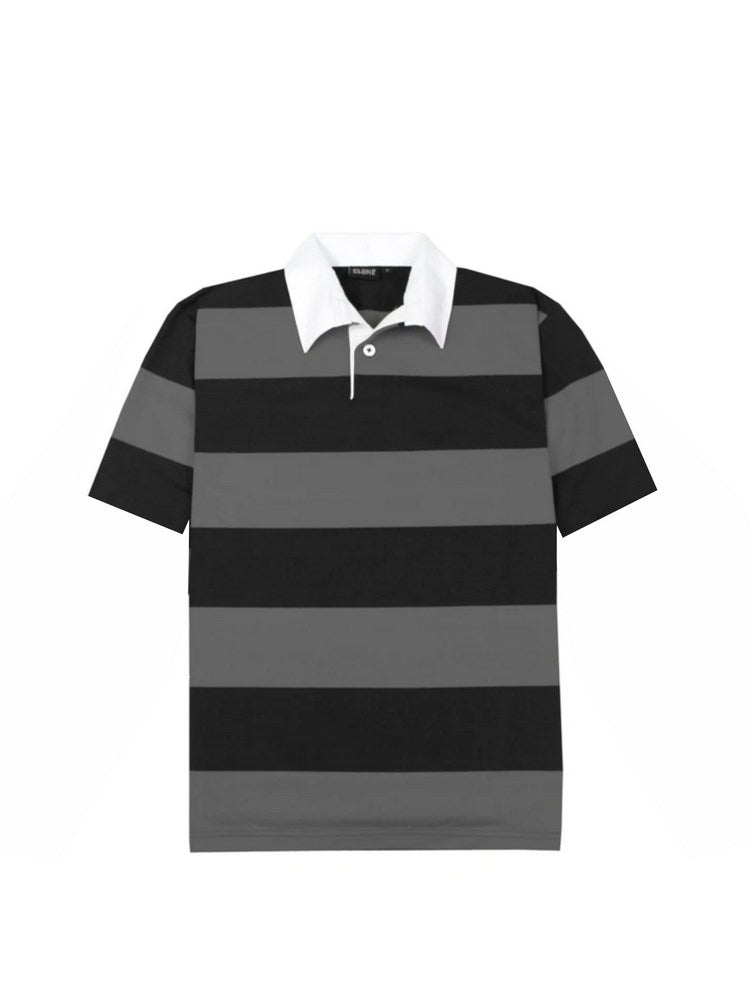 Short-Sleeved Striped Rugby Jersey Short-Sleeved Striped Rugby Jersey Cloke Faster Workwear and Design