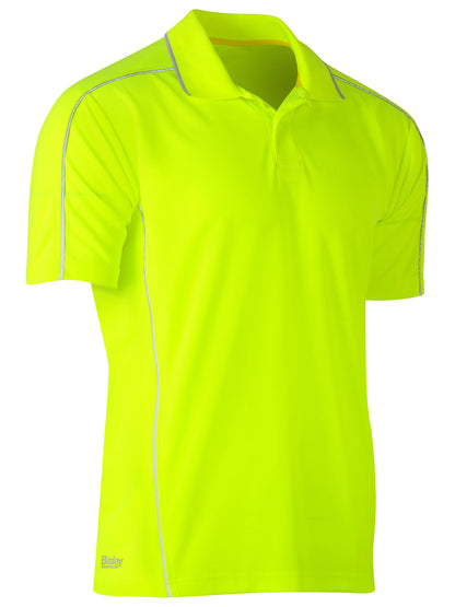 Cool Mesh Polo with Reflective Piping Cool Mesh Polo with Reflective Piping Bisley Workwear Faster Workwear and Design