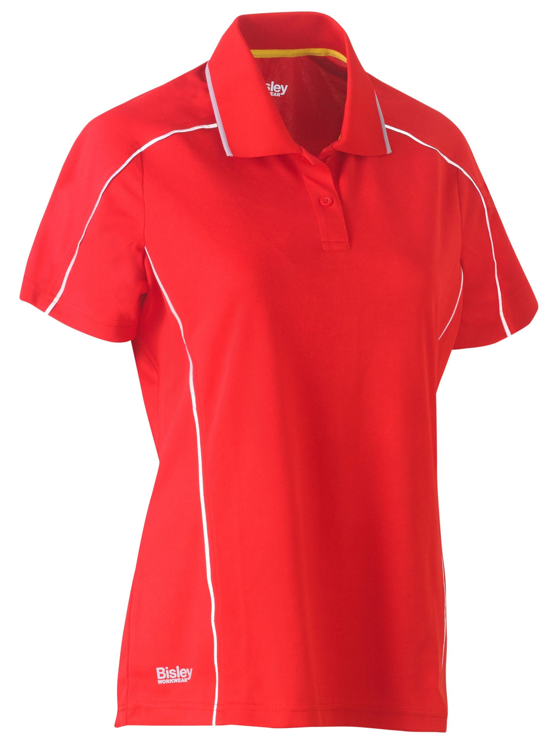 Women's Cool Mesh Polo with Reflective Piping Women's Cool Mesh Polo with Reflective Piping Bisley Workwear Faster Workwear and Design