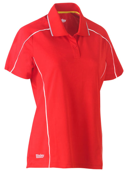 Women's Cool Mesh Polo with Reflective Piping Women's Cool Mesh Polo with Reflective Piping Bisley Workwear Faster Workwear and Design