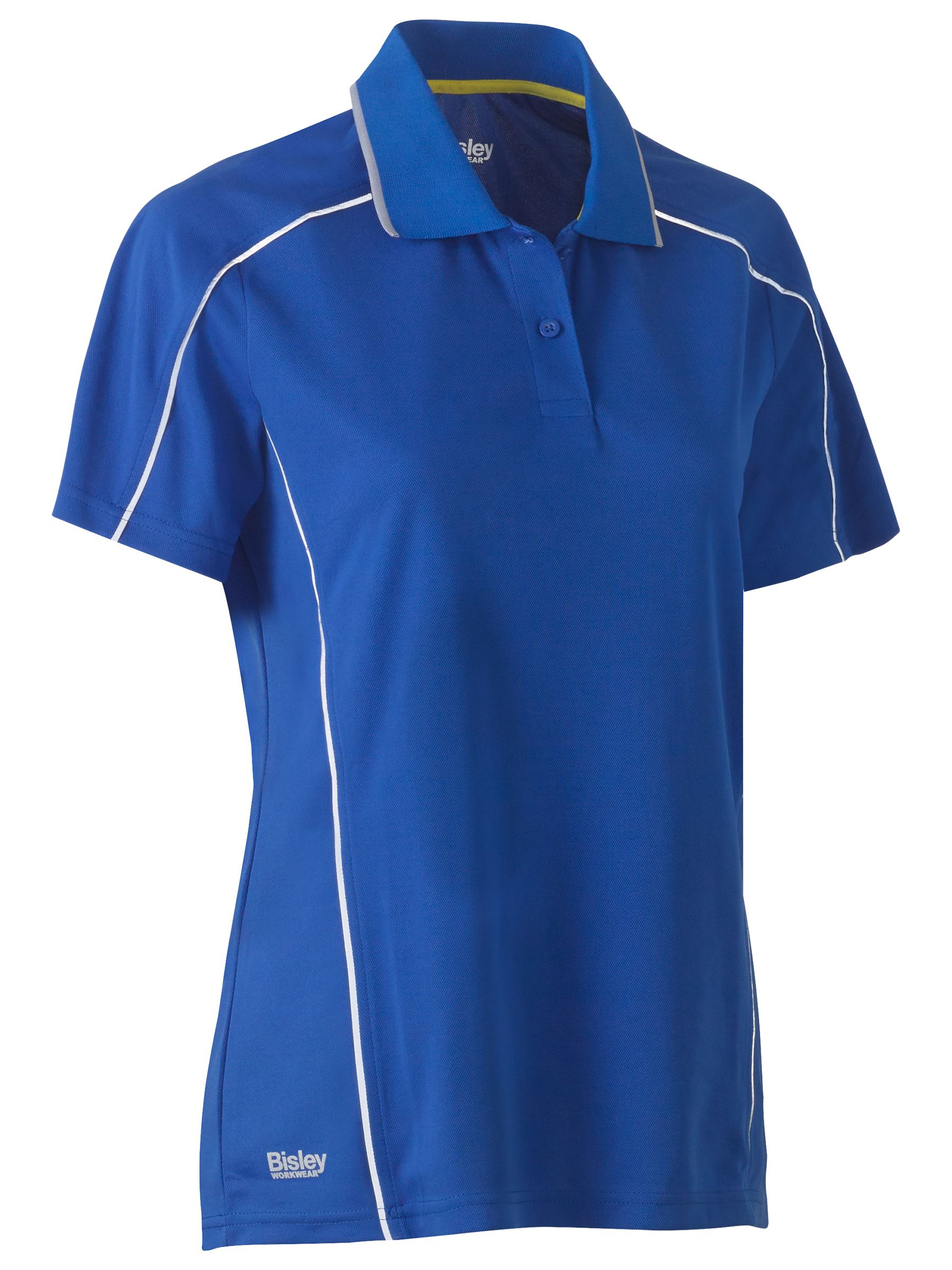 Women's Cool Mesh Polo with Reflective Piping Women's Cool Mesh Polo with Reflective Piping Bisley Workwear Faster Workwear and Design