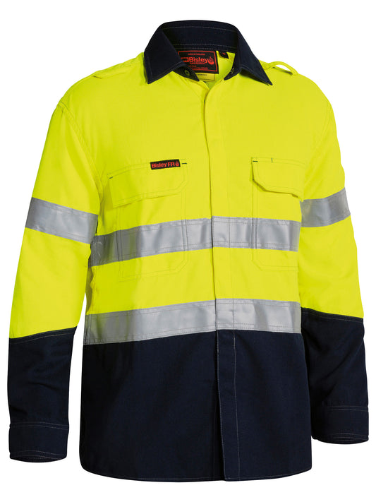 TenCate Tecasafe® Plus Taped Two Tone Hi Vis FR Non Vented Shirt - Long Sleeve TenCate Tecasafe® Plus Taped Two Tone Hi Vis FR Non Vented Shirt - Long Sleeve Bisley Workwear Faster Workwear and Design