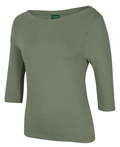 C of C LADIES 3/4 SLEEVE BOAT NECK TEE C of C LADIES 3/4 SLEEVE BOAT NECK TEE Colours of Cotton Faster Workwear and Design