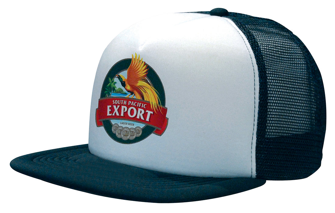 Flat Peak Trucker Mesh Cap Flat Peak Trucker Mesh Cap HEADWEAR STOCKISTS Faster Workwear and Design