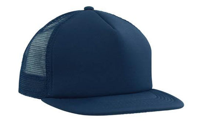 Flat Peak Trucker Mesh Cap Flat Peak Trucker Mesh Cap HEADWEAR STOCKISTS Faster Workwear and Design