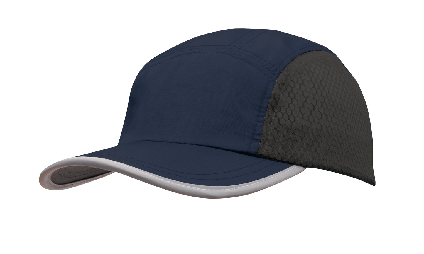 Sports Rip Stop Cap with Mesh Side Panels Sports Rip Stop Cap with Mesh Side Panels HEADWEAR STOCKISTS Faster Workwear and Design