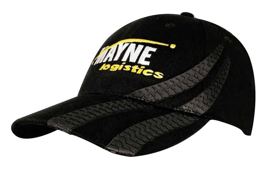 Brushed Heavy Cotton Cap with Tyre Tracks Brushed Heavy Cotton Cap with Tyre Tracks HEADWEAR STOCKISTS Faster Workwear and Design