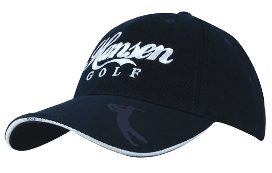 Brushed Heavy Cotton Cap with Embossed Pu Peak Brushed Heavy Cotton Cap with Embossed Pu Peak HEADWEAR STOCKISTS Faster Workwear and Design