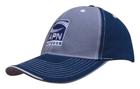 Brushed Heavy Cotton Two Tone Cap with Contrasting Stitching and Open Lip Sandwich Brushed Heavy Cotton Two Tone Cap with Contrasting Stitching and Open Lip Sandwich HEADWEAR STOCKISTS Faster Workwear and Design