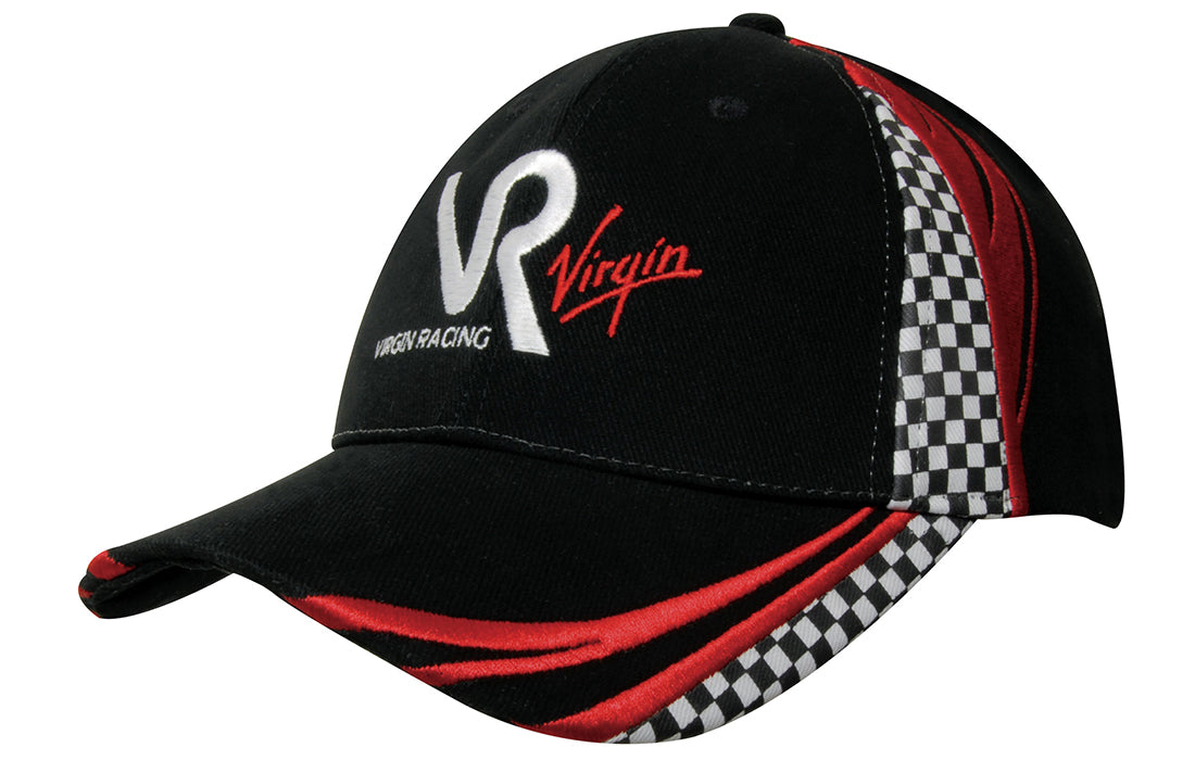 Brushed Heavy Cotton Cap with Embroidery & Printed Checks Brushed Heavy Cotton Cap with Embroidery & Printed Checks HEADWEAR STOCKISTS Faster Workwear and Design