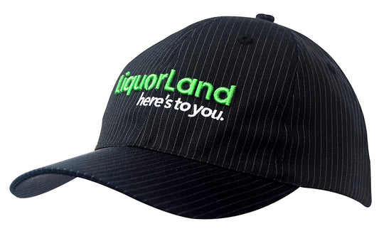 Heavy Cotton Cap with Woven Pinstripe Heavy Cotton Cap with Woven Pinstripe HEADWEAR STOCKISTS Faster Workwear and Design