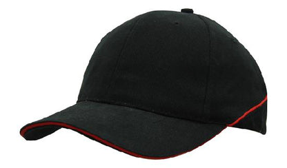 Brushed Heavy Cotton Cap with Crown Piping and Sandwich Brushed Heavy Cotton Cap with Crown Piping and Sandwich HEADWEAR STOCKISTS Faster Workwear and Design