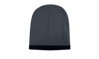 Roll Down Two Tone Acrylic Beanie Roll Down Two Tone Acrylic Beanie HEADWEAR STOCKISTS Faster Workwear and Design