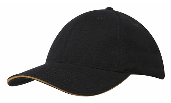 Brushed Heavy Cotton Cap with Sandwich Trim Brushed Heavy Cotton Cap with Sandwich Trim HEADWEAR STOCKISTS Faster Workwear and Design
