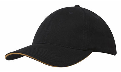 Brushed Heavy Cotton Cap with Sandwich Trim Brushed Heavy Cotton Cap with Sandwich Trim HEADWEAR STOCKISTS Faster Workwear and Design