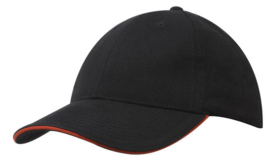Brushed Heavy Cotton Cap with Sandwich Trim Brushed Heavy Cotton Cap with Sandwich Trim HEADWEAR STOCKISTS Faster Workwear and Design