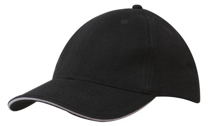 Brushed Heavy Cotton Cap with Sandwich Trim Brushed Heavy Cotton Cap with Sandwich Trim HEADWEAR STOCKISTS Faster Workwear and Design