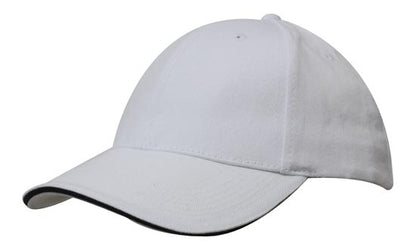 Brushed Heavy Cotton Cap with Sandwich Trim Brushed Heavy Cotton Cap with Sandwich Trim HEADWEAR STOCKISTS Faster Workwear and Design