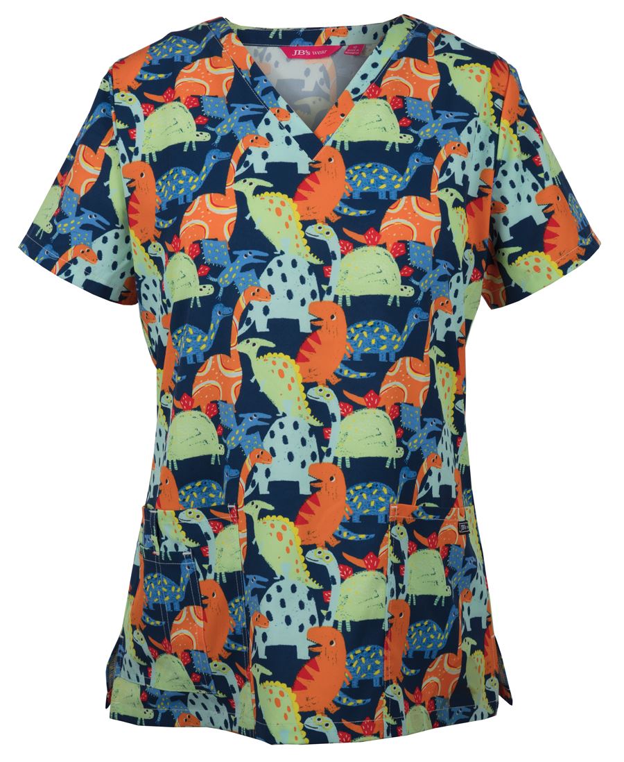 JB's LADIES SCRUB TOP PRINTED CAT JB's LADIES SCRUB TOP PRINTED CAT JB's wear Faster Workwear and Design