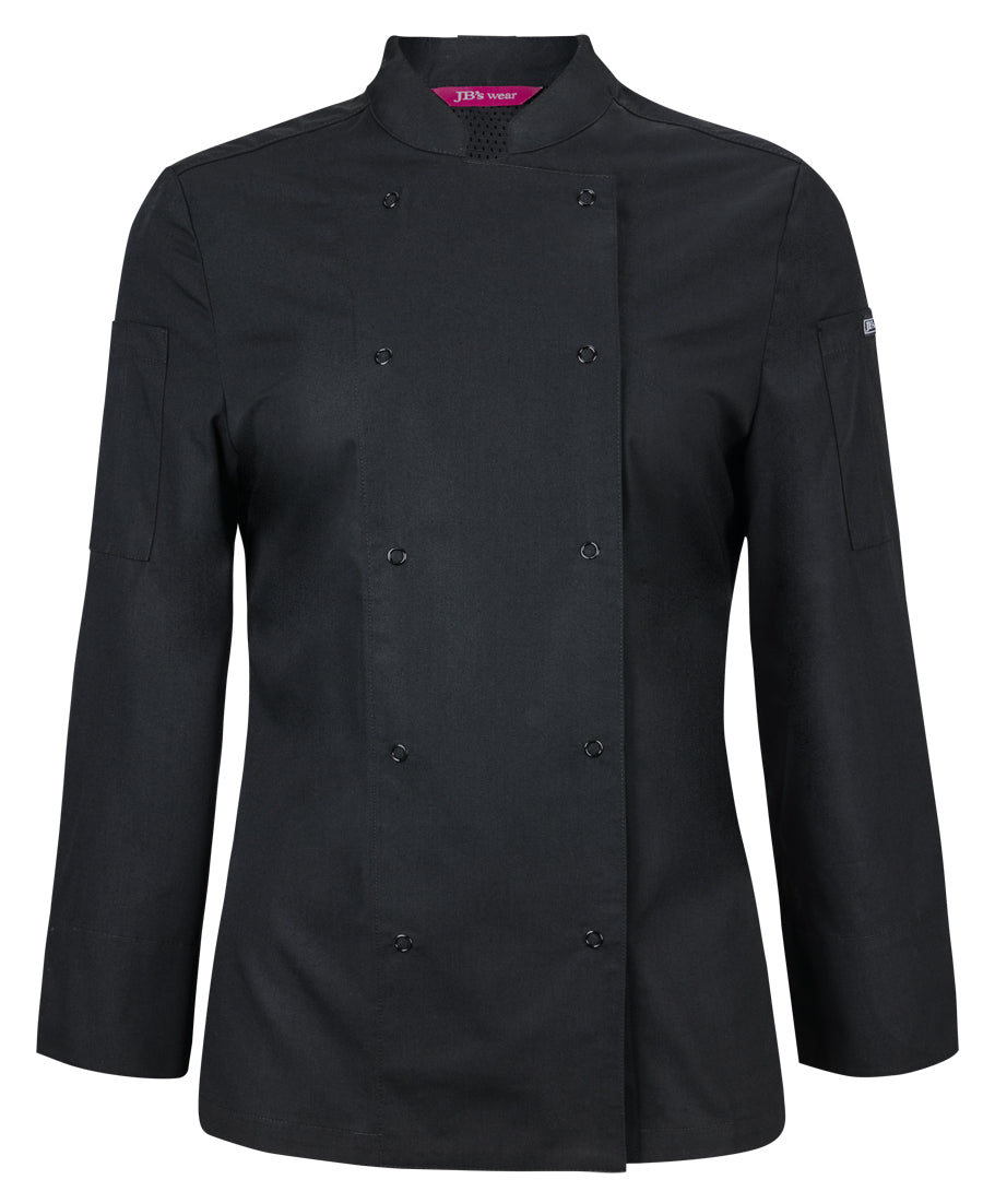 JB's LADIES L/S SNAP BUTTON CHEFS JACKET JB's LADIES L/S SNAP BUTTON CHEFS JACKET JB's wear Faster Workwear and Design