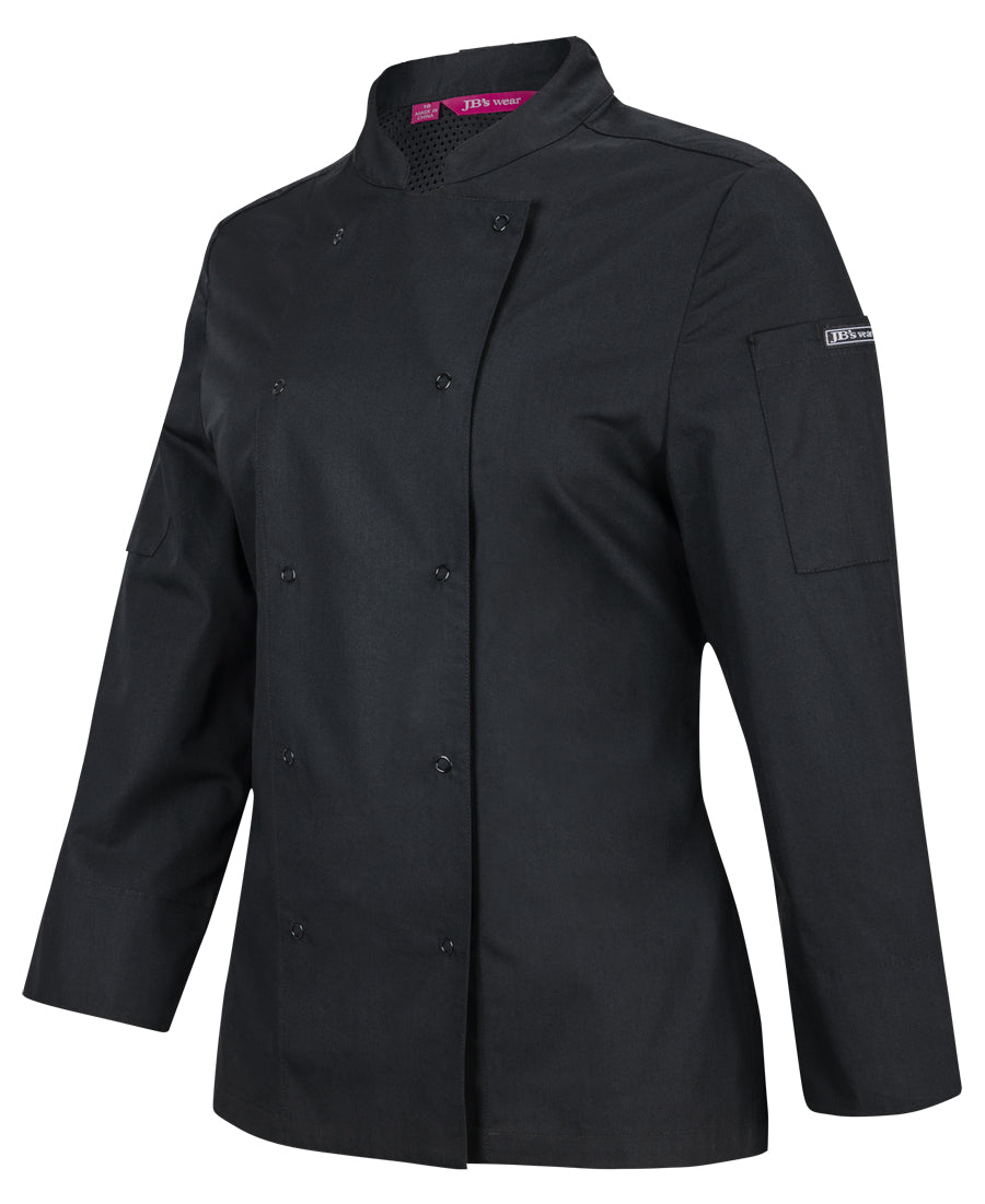 JB's LADIES L/S SNAP BUTTON CHEFS JACKET JB's LADIES L/S SNAP BUTTON CHEFS JACKET JB's wear Faster Workwear and Design