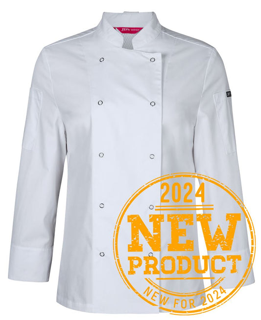 JB's LADIES L/S SNAP BUTTON CHEFS JACKET JB's LADIES L/S SNAP BUTTON CHEFS JACKET JB's wear Faster Workwear and Design