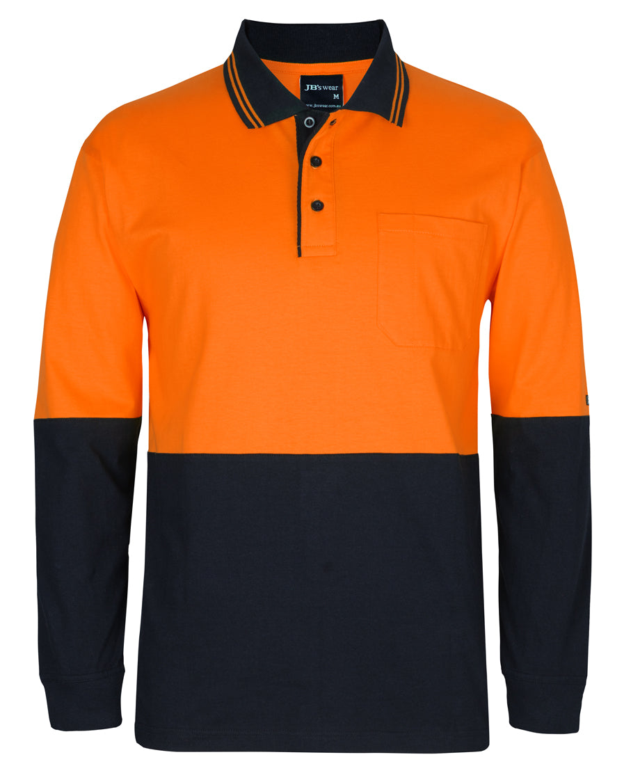 JB's HV L/S COTTON POLO JB's HV L/S COTTON POLO JB's wear Faster Workwear and Design