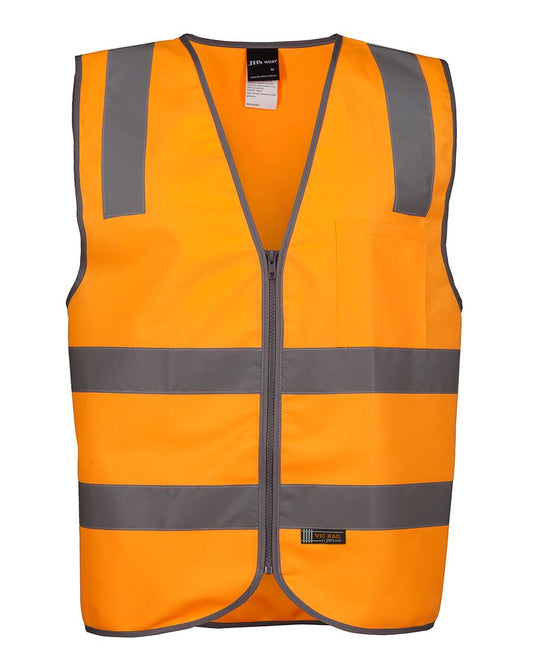 JB's VIC RAIL (D+N) ZIP SAFETY VEST JB's VIC RAIL (D+N) ZIP SAFETY VEST JB's wear Faster Workwear and Design