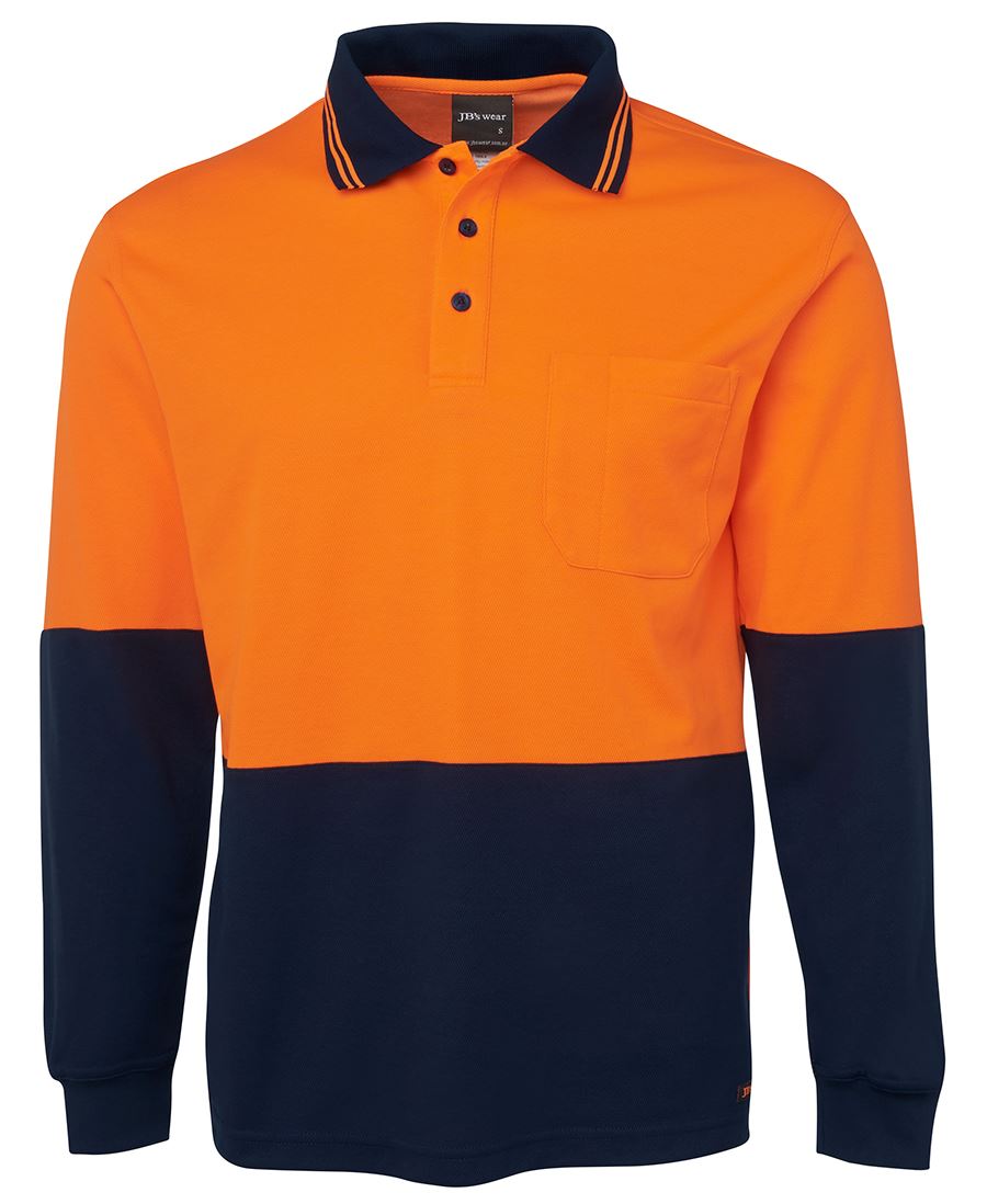 JB's HV L/S COTTON BACK POLO JB's HV L/S COTTON BACK POLO JB's wear Faster Workwear and Design