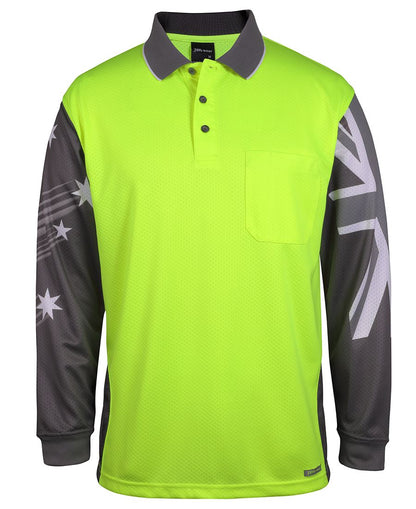 JB's HV L/S SOUTHERN CROSS POLO JB's HV L/S SOUTHERN CROSS POLO JB's wear Faster Workwear and Design