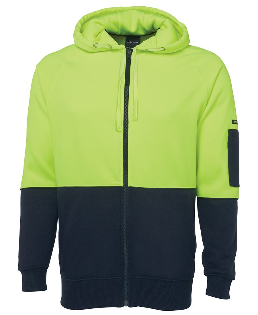 JB's HV FULL ZIP FLEECY HOODIE JB's HV FULL ZIP FLEECY HOODIE JB's wear Faster Workwear and Design