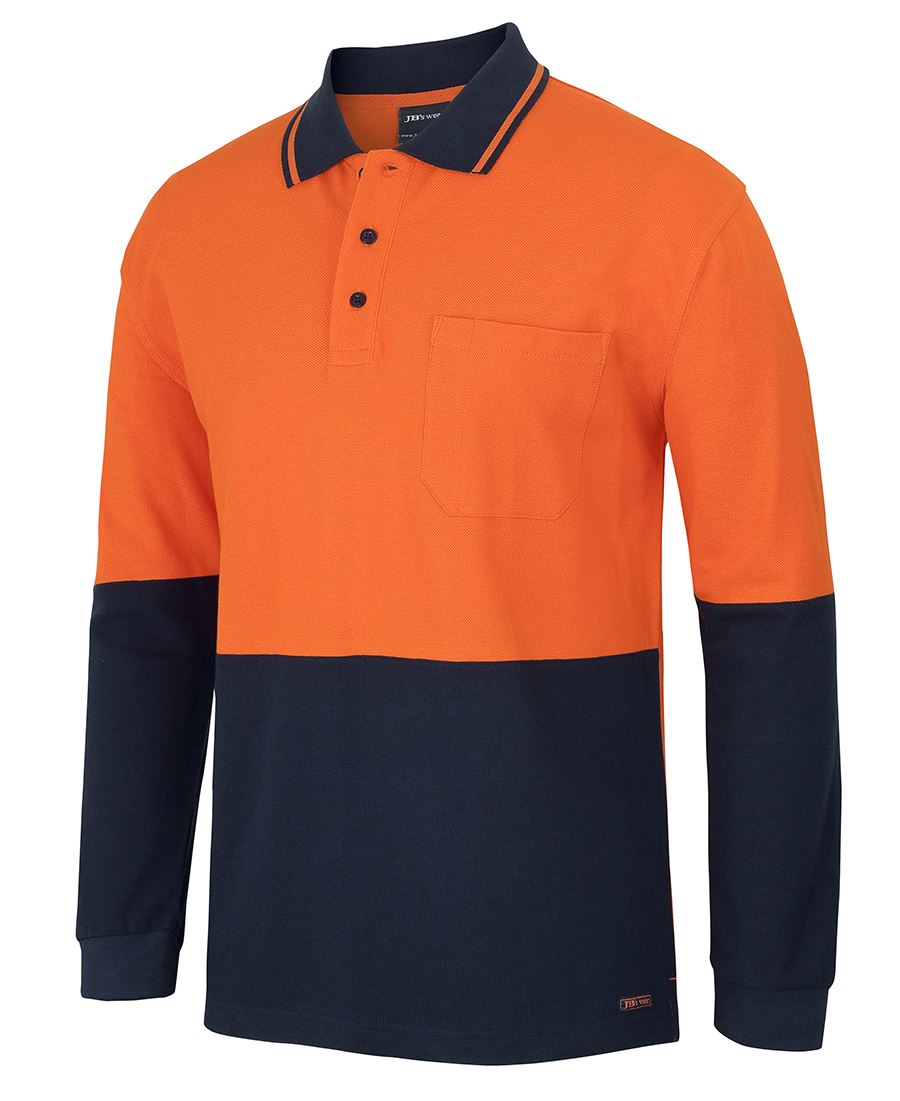 JB's HV L/S COTTON PIQUE TRAD POLO JB's HV L/S COTTON PIQUE TRAD POLO JB's wear Faster Workwear and Design