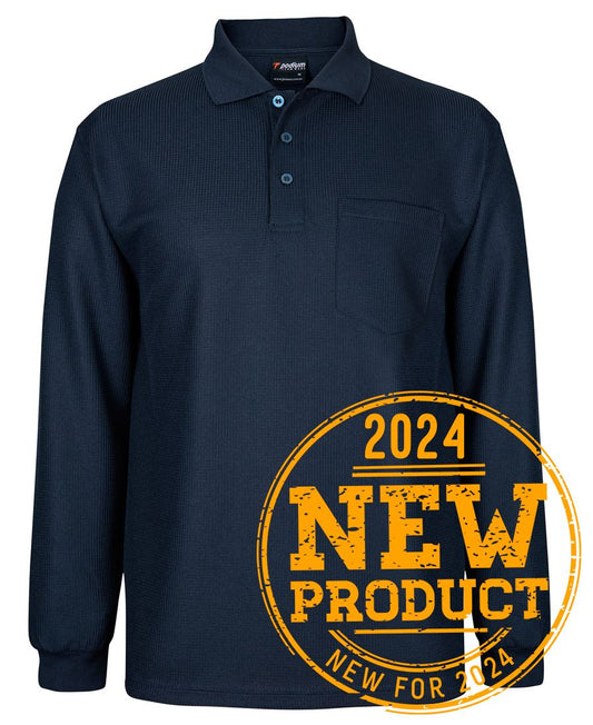 PODIUM L/S WAFFLE POCKET POLO PODIUM L/S WAFFLE POCKET POLO Podium Faster Workwear and Design