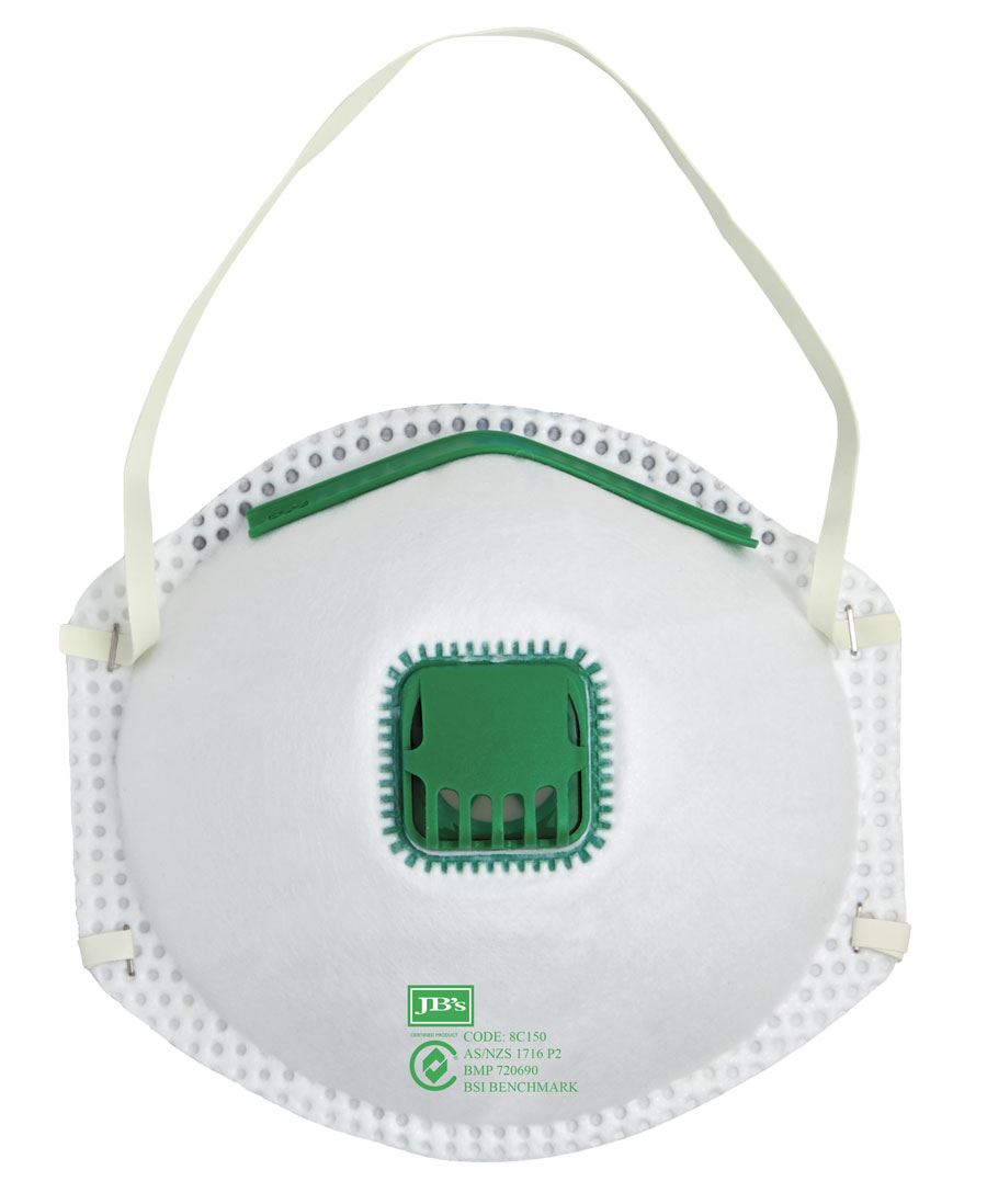 JB's P2 RESPIRATOR WITH VALVE (12PC) JB's P2 RESPIRATOR WITH VALVE (12PC) JB's wear Faster Workwear and Design