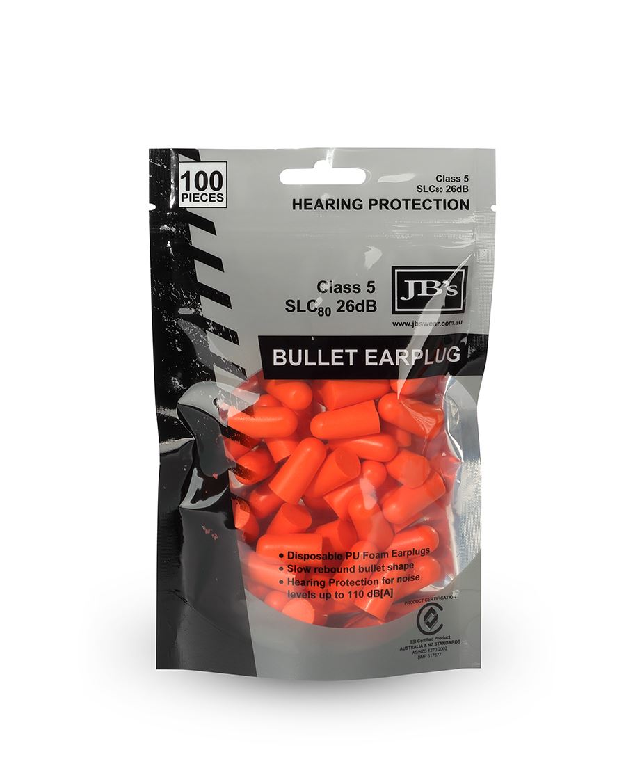 JB's BULLET SHAPED EARPLUG (100 PIECES) JB's BULLET SHAPED EARPLUG (100 PIECES) JB's wear Faster Workwear and Design