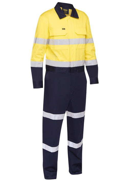 Taped Hi Vis Coverall with Waist Zip Opening Taped Hi Vis Coverall with Waist Zip Opening Bisley Workwear Faster Workwear and Design