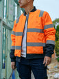 Taped Hi Vis Bomber Jacket with Padded Lining Taped Hi Vis Bomber Jacket with Padded Lining Bisley Workwear Faster Workwear and Design