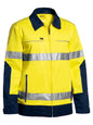 Taped Hi Vis Drill Jacket with Liquid Repellent finish Taped Hi Vis Drill Jacket with Liquid Repellent finish Bisley Workwear Faster Workwear and Design