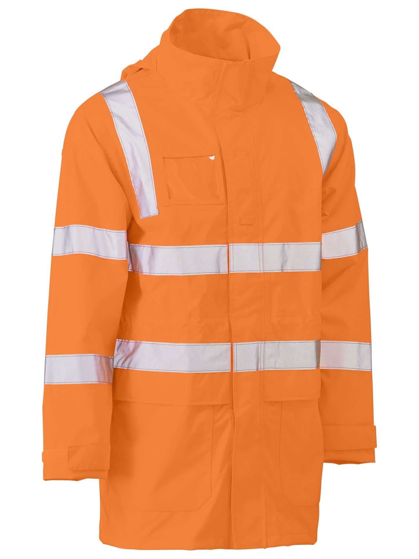 Taped Hi Vis VIC Rail Wet Weather Jacket Taped Hi Vis VIC Rail Wet Weather Jacket Bisley Workwear Faster Workwear and Design