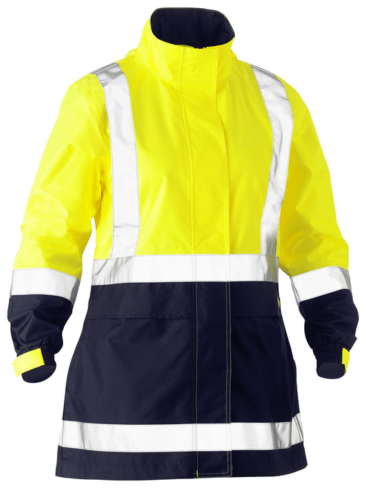 Women's Taped Hi Vis Recycled Rain Shell Jacket Women's Taped Hi Vis Recycled Rain Shell Jacket Bisley Workwear Faster Workwear and Design
