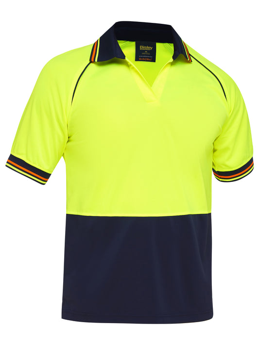 Two Tone Hi Vis V-NeckPolo Two Tone Hi Vis V-NeckPolo Bisley Workwear Faster Workwear and Design