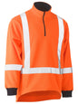 X Taped TTMC Hi Vis Polar Fleece 1/4 Zip Pullover X Taped TTMC Hi Vis Polar Fleece 1/4 Zip Pullover Bisley Workwear Faster Workwear and Design