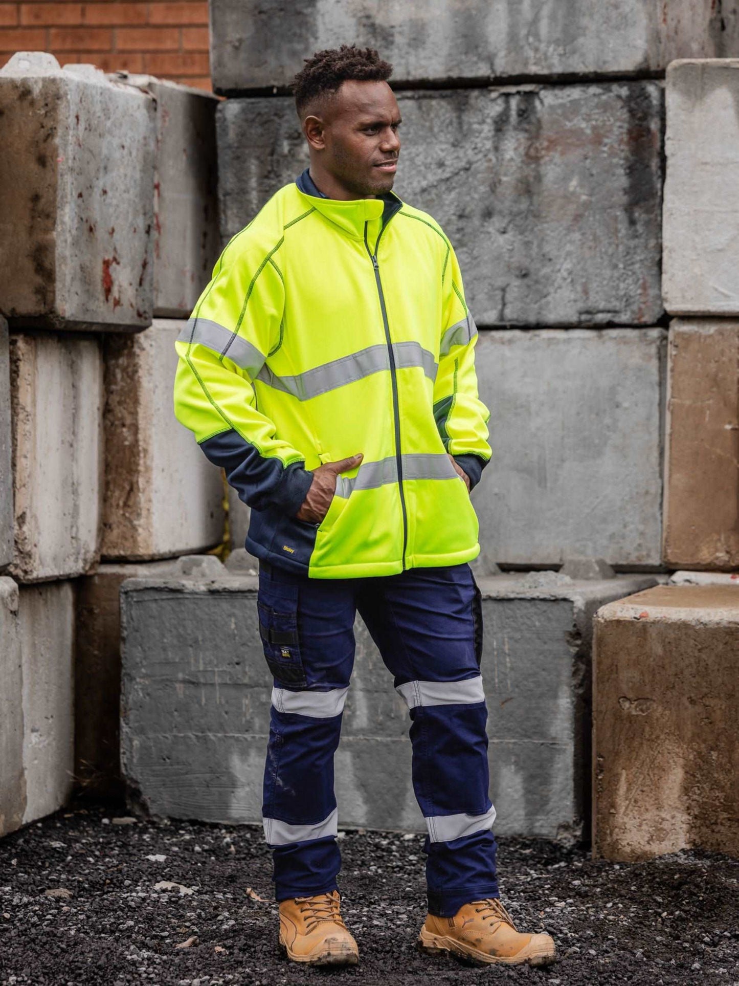 Men's Taped Hi Vis Zip Front Fleece Men's Taped Hi Vis Zip Front Fleece Bisley Workwear Faster Workwear and Design