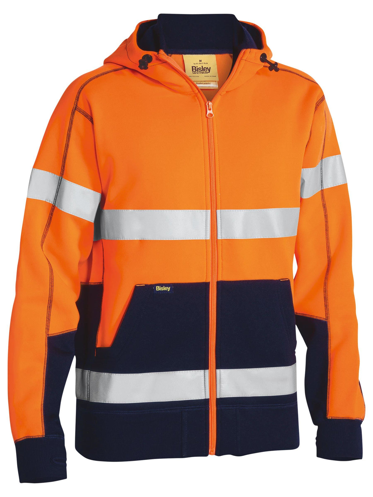Taped Hi Vis Fleece Hoodie Taped Hi Vis Fleece Hoodie Bisley Workwear Faster Workwear and Design