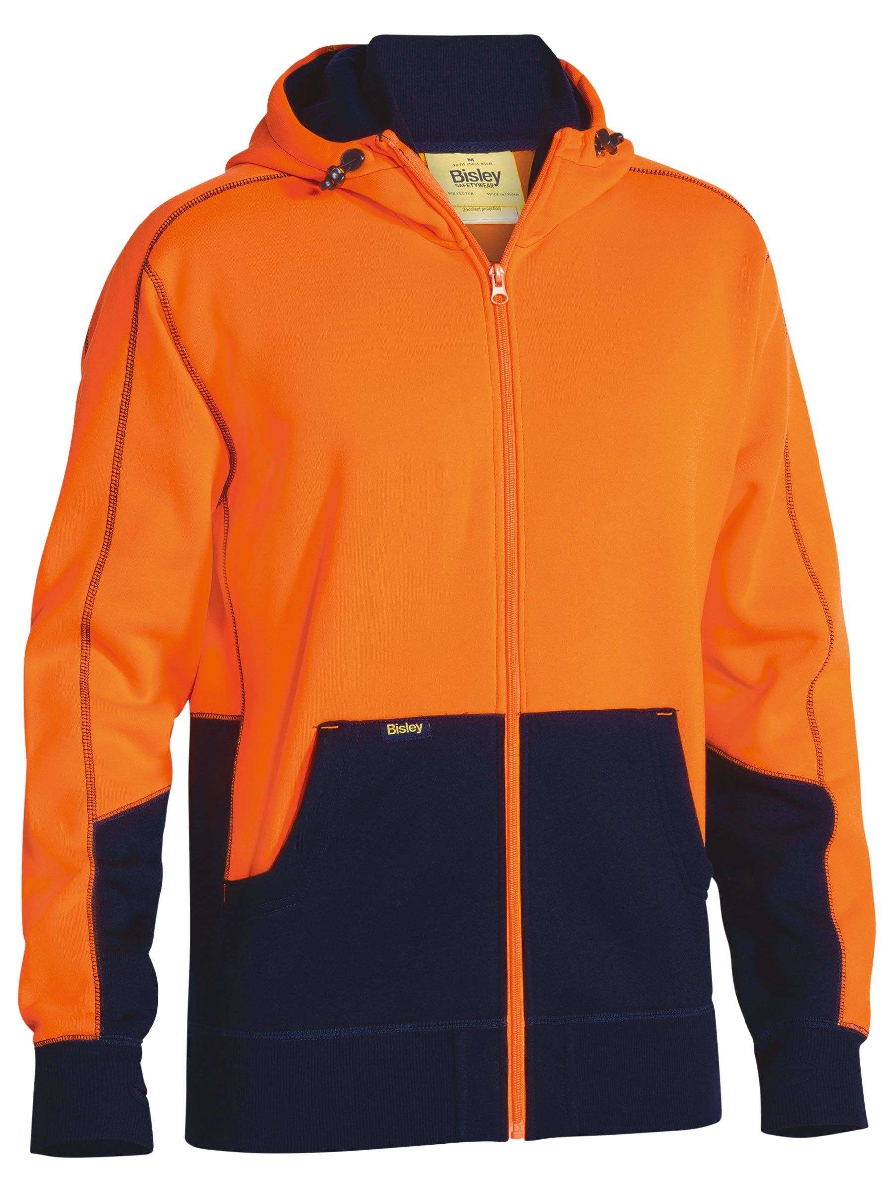 Hi Vis Zip Front Fleece Hoodie Hi Vis Zip Front Fleece Hoodie Bisley Workwear Faster Workwear and Design