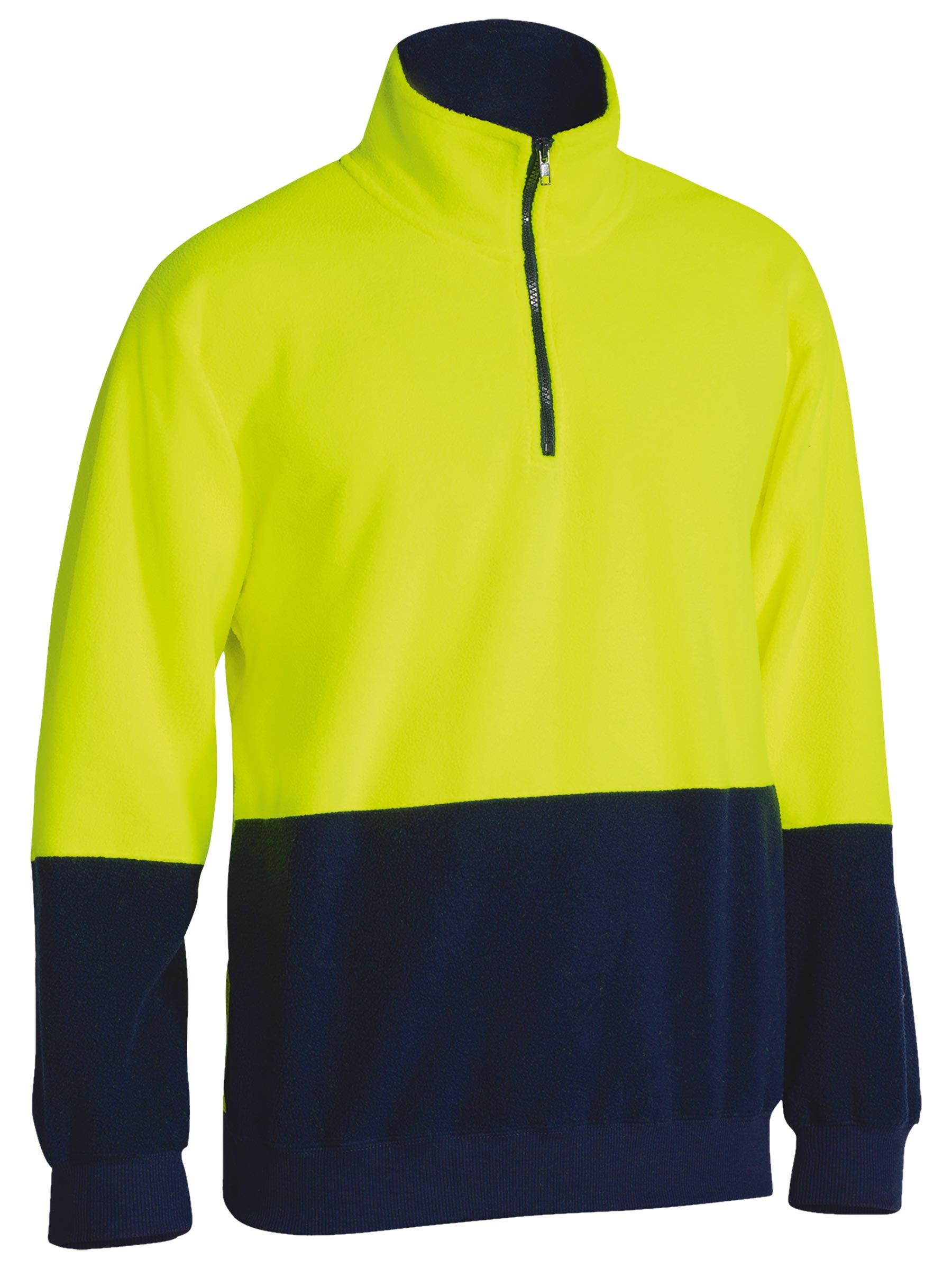 Hi Vis Polar fleece Zip Pullover Hi Vis Polar fleece Zip Pullover Bisley Workwear Faster Workwear and Design