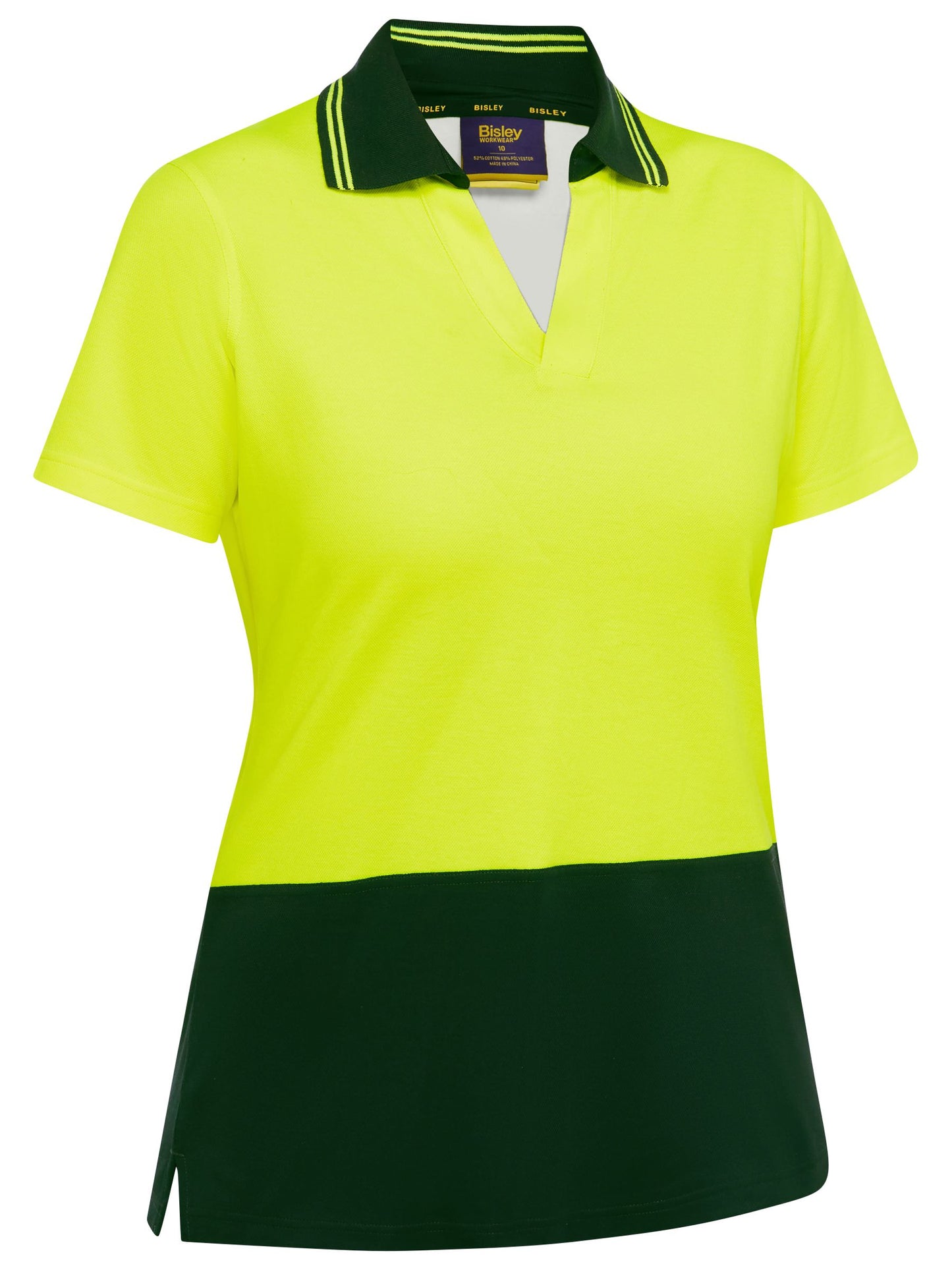 Women's Hi Vis V-Neck Polo Women's Hi Vis V-Neck Polo Bisley Workwear Faster Workwear and Design