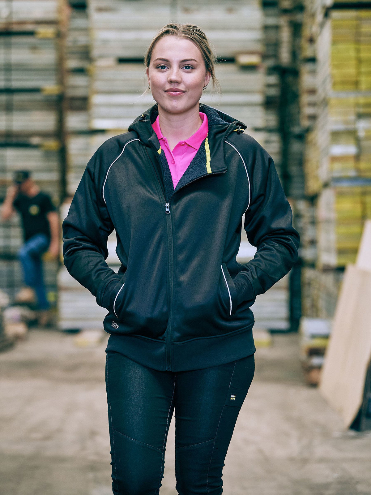 Women's Fleece Zip Front Hoodie with Sherpa Lining Women's Fleece Zip Front Hoodie with Sherpa Lining Bisley Workwear Faster Workwear and Design